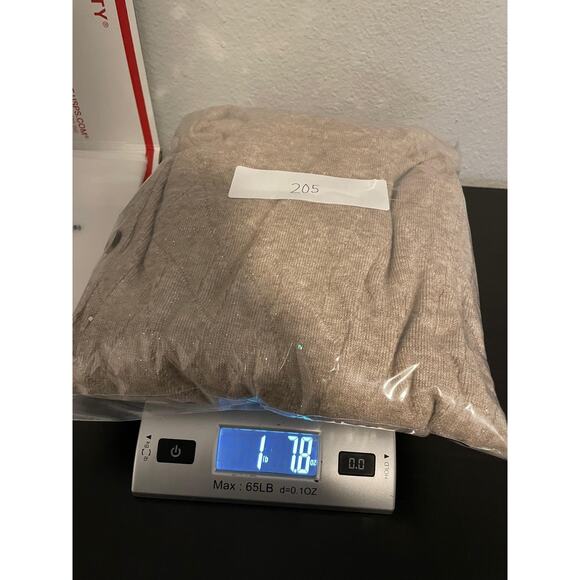 Ali Miles Sweater Womens XL Beige Glitter Knit Cowl Neck Button Back Tunic Top - Picture 8 of 8